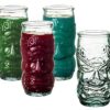 BigDean Cocktailglas 4x Trinkgläser im Tiki-Look Hawaii-Design 550 ml 100% Recycling-Glas