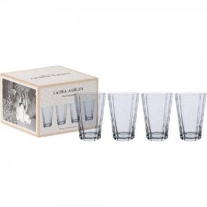 LAURA ASHLEY Cocktailglas Geschenkset Longdrinkgläser Transparent (4-teilig)