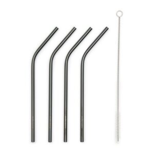 Rivièra Maison Trinkhalme Rivièra Maison Set Happy Straws Metal 4 pieces Metallstrohhalme