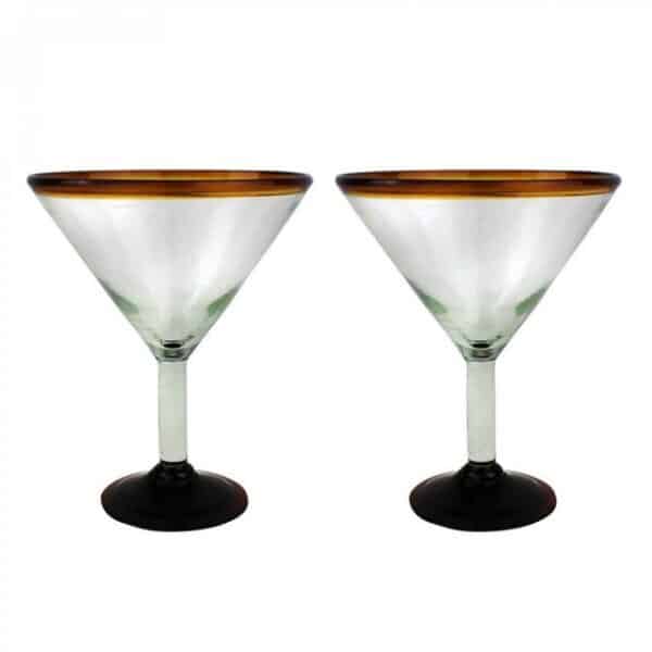 mitienda Cocktailglas Martini Gläser 2er Set Bernstein