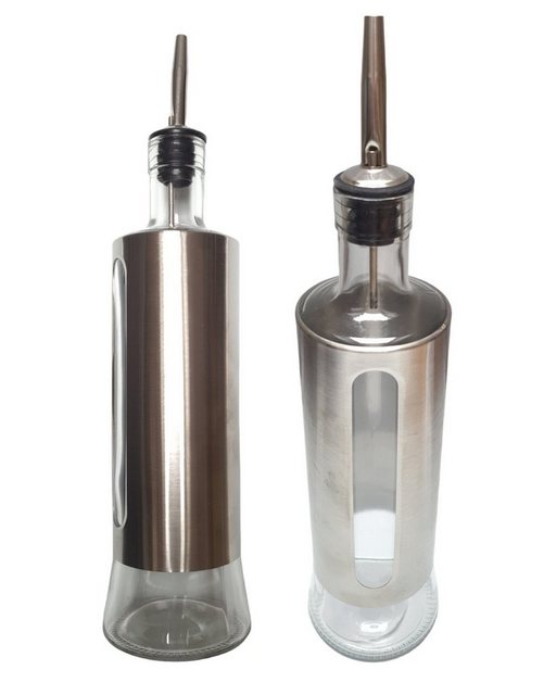 Spectrum Ölausgießer 2 Stück Öl- und Essigfläschchen Glas 500 ml Oil or Vinegar Bottle