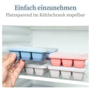 YANN Eiswürfelform 3-teiliges Set mit abgedeckter großer Eiswürfelschale