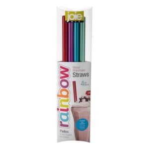 Joie Trinkhalme Strohhalme Edelstahl RAINBOW 4er-Set