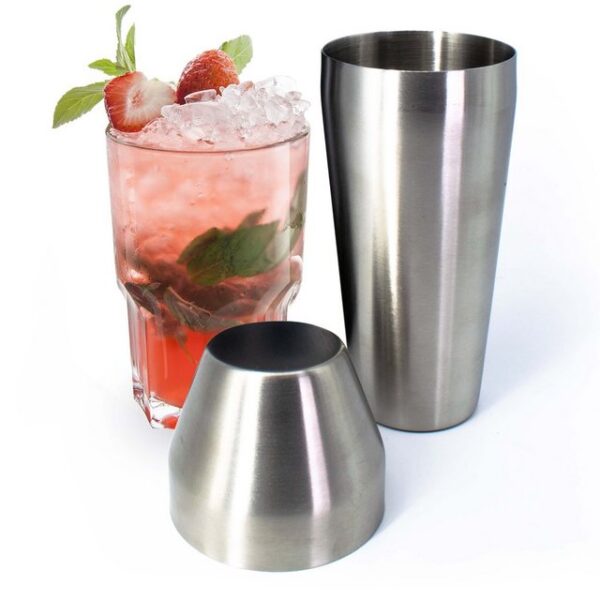 wisefood Cocktail Shaker Cocktailshaker 2-Teilig aus Metall 500ml