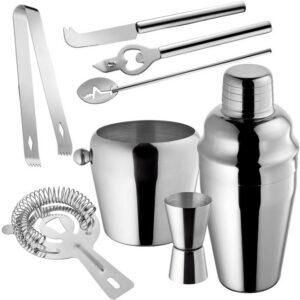 tectake Cocktail Shaker Cocktail-Set 8-tlg.