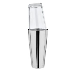 FUCHS Cocktail Shaker Boston Shaker komplett - mit Original Mixing-Glas