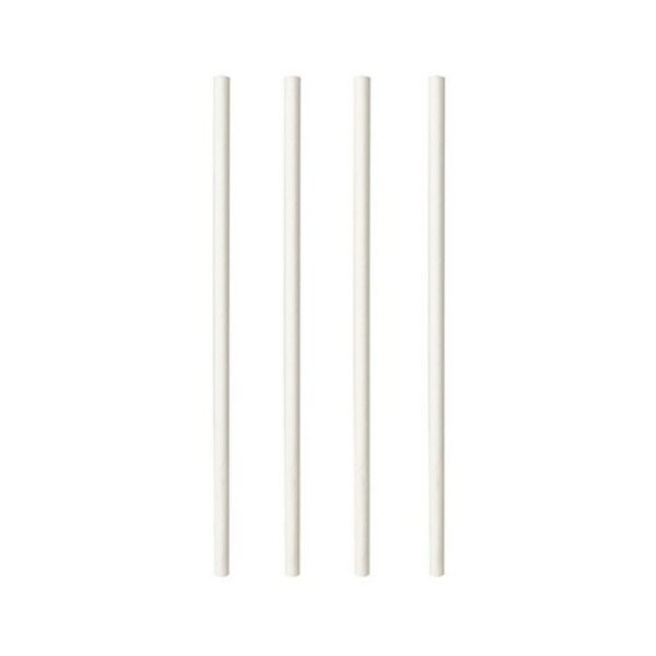 PAPSTAR Trinkhalme 1200 Stück Shake-Halme aus Papier pure Ø 8 mm · 25 cm weiss