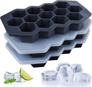 Fokelyi Eiswürfelform 3 Stück Eiswürfelform Silikon Eiswürfel Form Eiswürfelbehälter