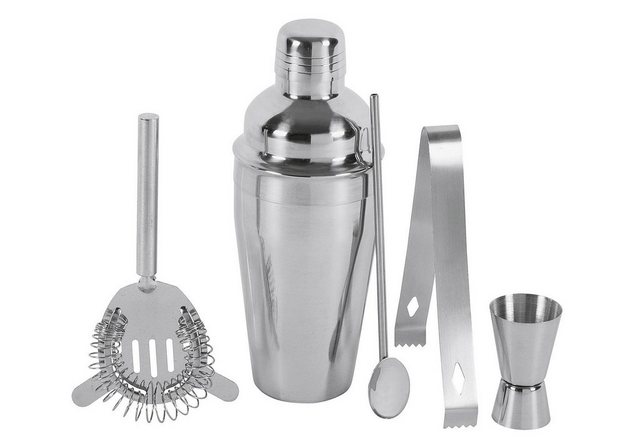 Cilio Cocktail Shaker CILIO Bar-Set Edelstahl poliert 5teilig