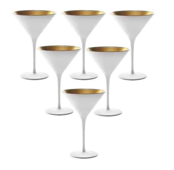 Stölzle Cocktailglas Stölzle Lausitz Elements Cocktail Weiß-Gold (6er)