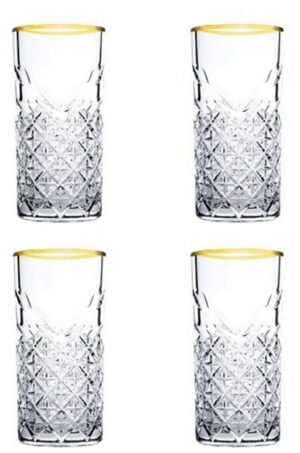 Pasabahce Cocktailglas Timeless Gold 180cc 4er Cocktailglas 450ml Gläser-Set