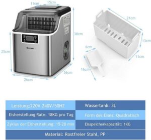 COSTWAY Eiswürfelmaschine