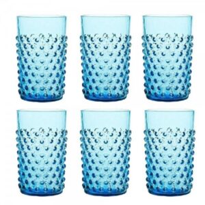 KLIMCHI Cocktailglas Studio Wassergläser Hobnail Azure Blau (6-teilig)