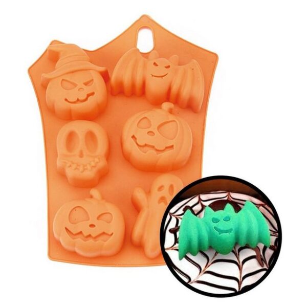 Metamorph Eiswürfelform Halloween Figuren Silikonform 6-fach