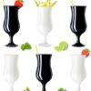 PLATINUX Cocktailglas Schwarze & Weiße Cocktailgläser