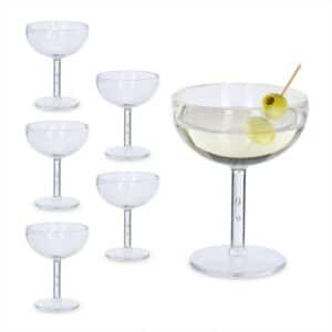 relaxdays Cocktailglas Cocktailschalen Kunststoff 6er Set