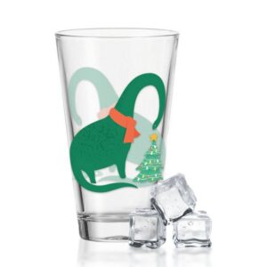 GRAVURZEILE Glas mit UV Druck Weihnachtsmotiv - Santalanghals