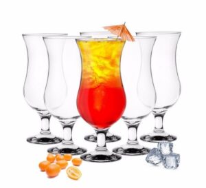 Sendez Cocktailglas 6 Stück Cocktailgläser 480ml Hurricane Trinkgläser Cocktailglas Longdrinkgläser