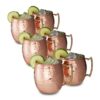 relaxdays Cocktailglas 6 x Moscow Mule Becher