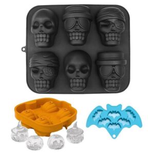 Metamorph Eiswürfelform Halloween Silikonformen Set Totenköpfe