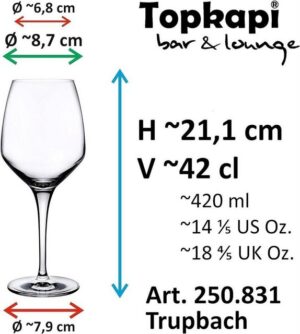 Topkapi elite Cocktailglas Topkapi elite Aperol Spritz Glas Trupbach XL 6er Set