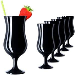 PLATINUX Cocktailglas Schwarze Cocktailgläser