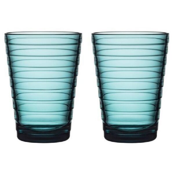 IITTALA Cocktailglas Gläser Aino Aalto Seeblau (Groß) (2-teilig)