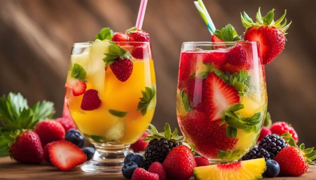 Natürliche Süßungsmittel in Fruchtcocktails