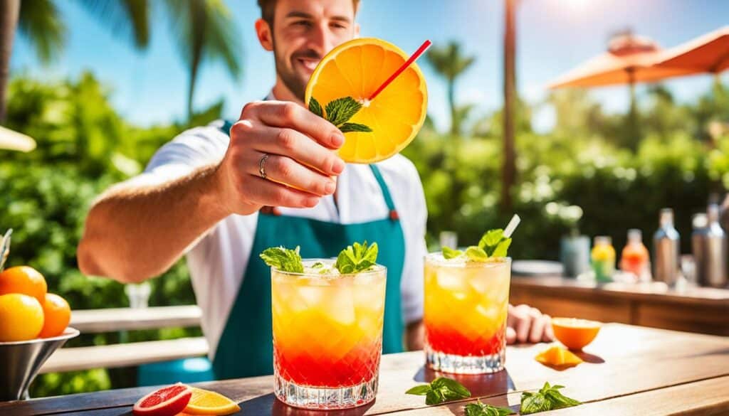Perfekte Cocktailpräsentation